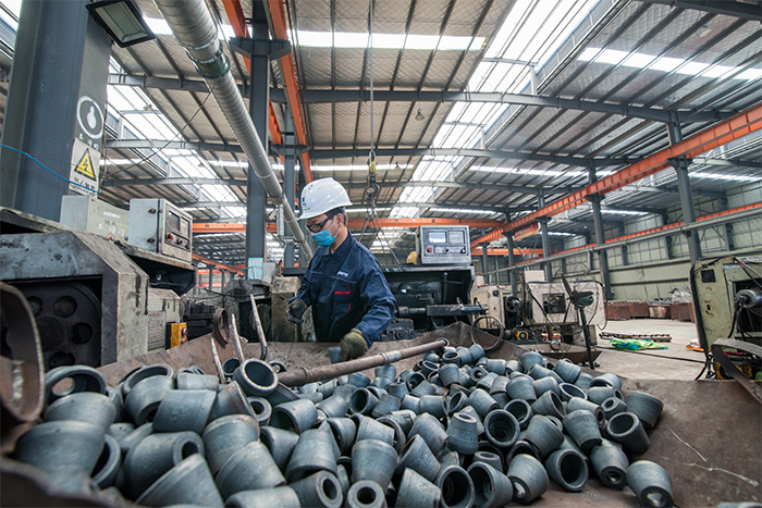 开原网架配件-锥头加工车间